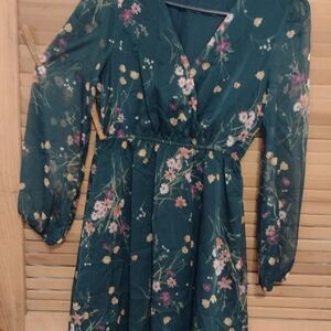 Floral Green Dress